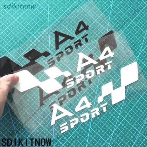 22x6cm 1 pair Car Body Windows Sports Racing Sticker Decal Styling For Audi A3 A4L A5 A6L A7 A8 Q3 Q5 Q7 S3 S4 S5 S6 S7 S8 TT