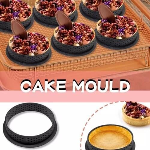 1Pcs Mousse Circle Cutter Cake Tools French Dessert Bakeware Cutter Round Shape Tart Ring Mold Perforated Mousse Circle