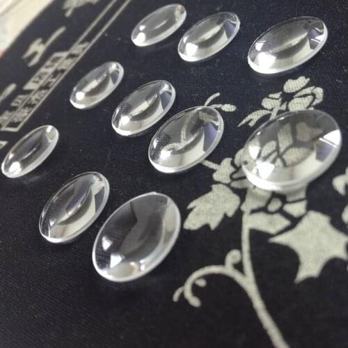 10PCS 7 8 10 16 13mm Optical PMMA Plastic Double Convex Lens Focal Length LED Light Condensing Lenses Lighting Focusing Lentes