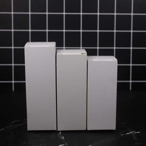 100pcs Multi Size Paper Tube Box Gift Packaging Bottle Cosmetic Gift Box White