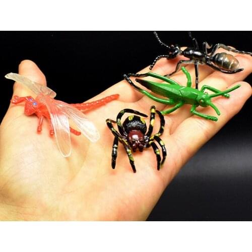12 pcs Plastic Filling Bag Toys Reptile Insect Model Figures Children Favor