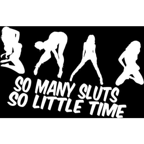 13.2*7.9CM Sexy Hot Women Girl Adult Pinup So Many Car Sticker Decor Vinyl Black Silver C20-0014