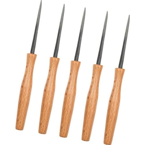 5pc Piano Tuning Tool Awl Repairing Maintenance Tools Maple Handle Φ1.2