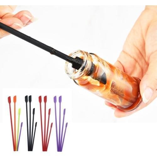 60 Sets(4 Pcs/set) Flexible Silicone Bottle Scraper Thin Last Drop Spatula Makeup Brush Beauty Tools Kitchen Accessories K1