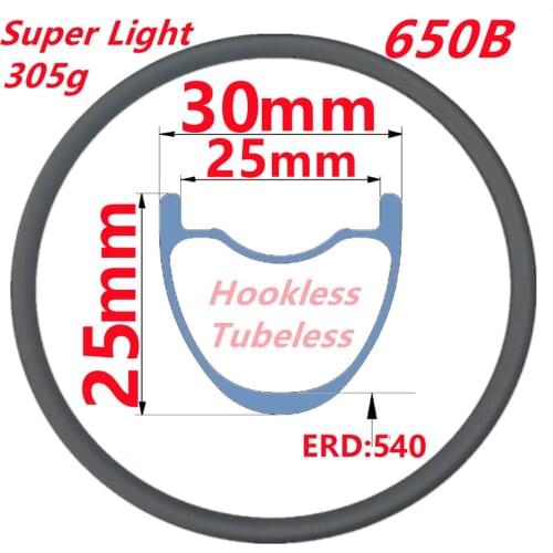 650B Super Light MTB Bicycle Wheel Rims Rim Quick Sale Carbon MTB Wheel Rim Factory Selling Cheap Carbon MTB Rim