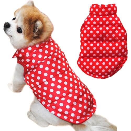 Abrrlo Dog Clothes Padded Pets Winter Red Dog Vest Coat Costumes Puppy Jacket Apparel For Medium Large Dogs Dachshunds S-XXL
