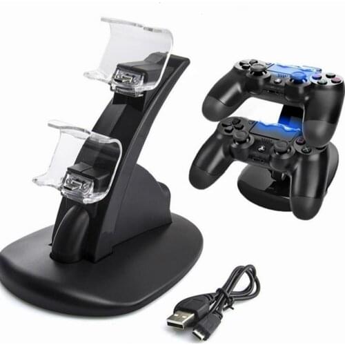 PS4 Accessories Dual Micro USB Charger Dock Gamepad Charging Station for PlayStation 4 Dualshock4 Controller Charger Stand