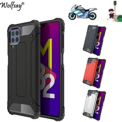 Case For Samsung Galaxy M32 Case Bumper TPU+PC Hybrid Armor Back Cover For Samsung M32 Phone Case For Samsung M32 SM-M325F 6.4"