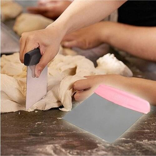 Meleni Home Gift Dough Open Pizzacılar Bakers baking For Steel Spatula Dough Cutter Scraper 2 Pcs 12 Cm x 12 cm
