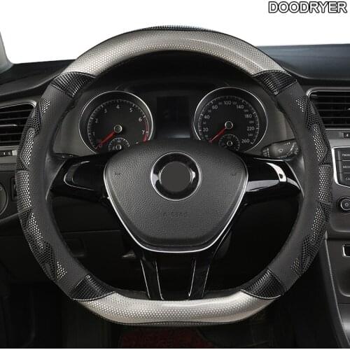 DOODRYER Audis Fur Genuine Leather Car Steering Wheel Cover For Audis A1 A3 A4 A4L A5 A6L A7 A8 Q3 Q5 Q7 TT