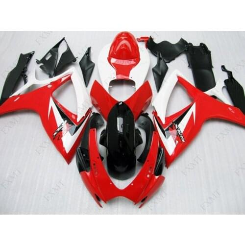 GSXR600 2007 Motorcycle Fairing GSXR 600 2006 Fairings GSX R 600 2006 - 2007 K6 Fairings Red Black 4