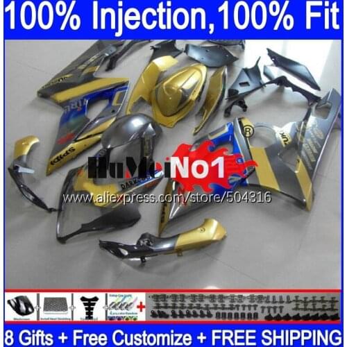 Injection For SUZUKI GSX R1000 GSXR-1000 2005 2006 21MC.79 GSX-R1000 GSXR 1000 1000CC 05 K5 GSXR1000 05 06 Fairing Golden blue