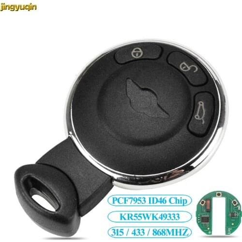 Jingyuqin 5pcs Smart Remote Key KR55WK49333 PCF7953 ID46 Chip For BMW MINI COOPER S ONE D CLUBMAN COUNTRYMAN CABRIO