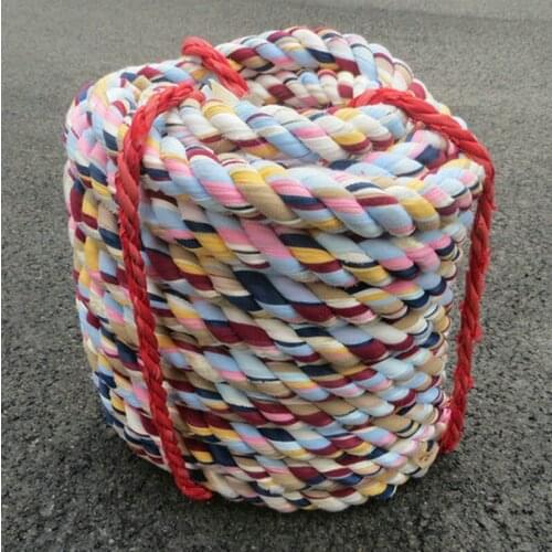 30m Durable Tug-Of-War Rope Round Twisted Antislip Cotton cloth Rope pope for tug of ardiscus