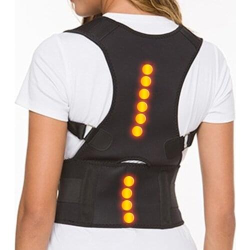 Magnet Shoulder Brace Scoliosis Waist Posture Corrector Straightener Belt Men Women Upper Lower Back Support Corset Pain Relief