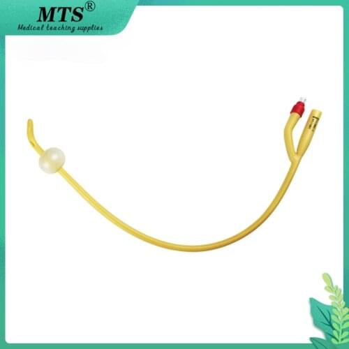 MTS Medical bend head 2way Latex Foley Catheter Silicone Coated Disposable urinary catheter with Valve