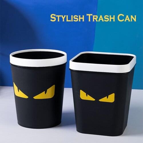 Fashionable Trash Can For Kitchen In The Toilet Paper Basket Recycling Large Garbage Bin Container Office Storage Household Item