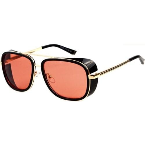 Simvey IRON MAN 3 Matsuda Sunglasses Tony Stark Glasses Brand Designer Steampunk Sunglasses Men Vintage Mirrored Sun Glasses