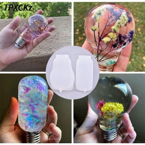 DIY Light Bulb Silicone Resin Mold Set Chip Base Cover LED Bulb Epoxy Molds