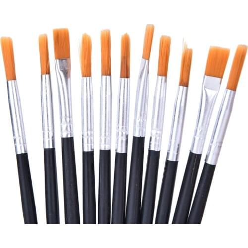 6-12 pcs Painting Brush Set Nylon Hair Watercolor Gouache Acrylic Oil Painting Brushes Drawing Art Supply