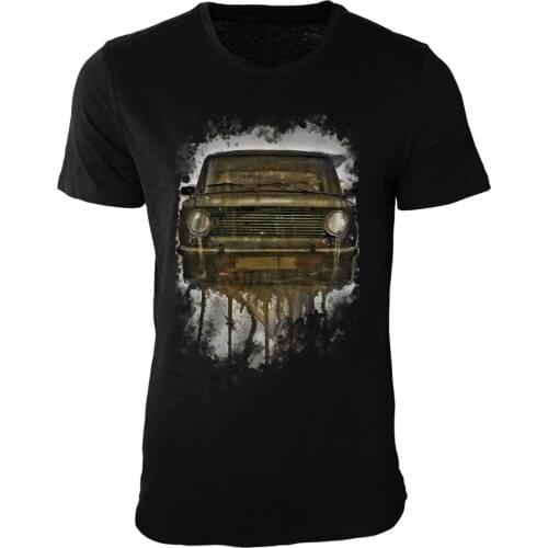 New Summer Fashion Men Tee Men T-Shirt Black Lada Car Model Series Art Gift Short-Sleeved Cotton T-Shirt