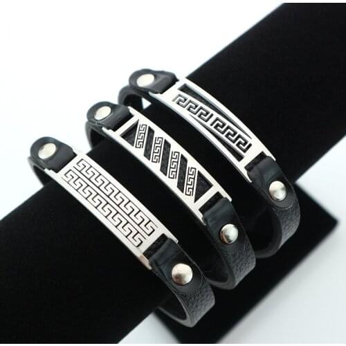 New European and American fashion jewelry couple retro leather rope INS Korean bracelet fashion leather bracelet