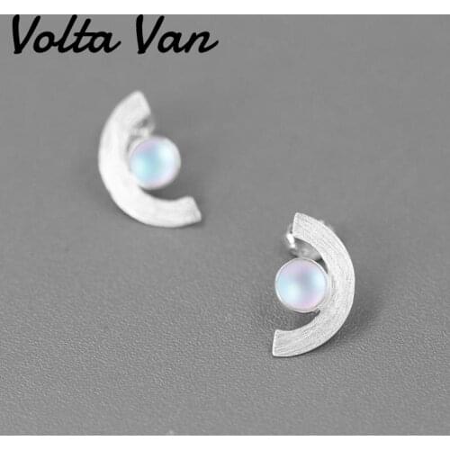 Volta Van 2021 New Stud Earrings 925 Sterling Silver Fine Jewelry Elegant Classic Concise Design Creativity Silver Earrings