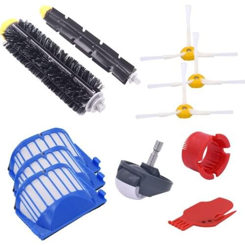 New AeroVac filter for IROBOT, side brush, bristles and flexible mixers Roomba 600 610 620 625 630 650 660