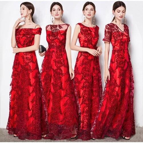 Celebrity Dress Sequin positioning embroidery Multi style with A-line Floor-Length Sexy&beautiful Graduation bride dress