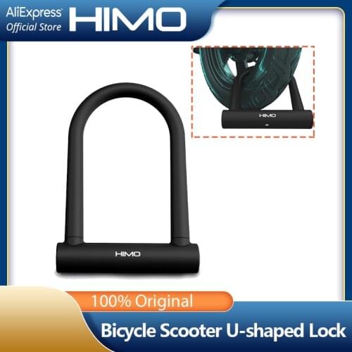 Original HIMO Portable Mini Electric Bicycle Scooter Bike Lock Security Double-open U-shaped lock IP67 Waterproof For Ebike