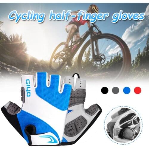 MTB Cycling Half Finger Biking Gloves Anti-Slip Anti-Sweat Breathable Anti-Shock Sports Gloves Bike Glove Cycling Equipment