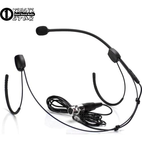 Professional Mini XLR 3 Pin TA3F Dual Earhook Headset Microphone System For Samson Wireless Microphones Beltpack Transmitter UT1