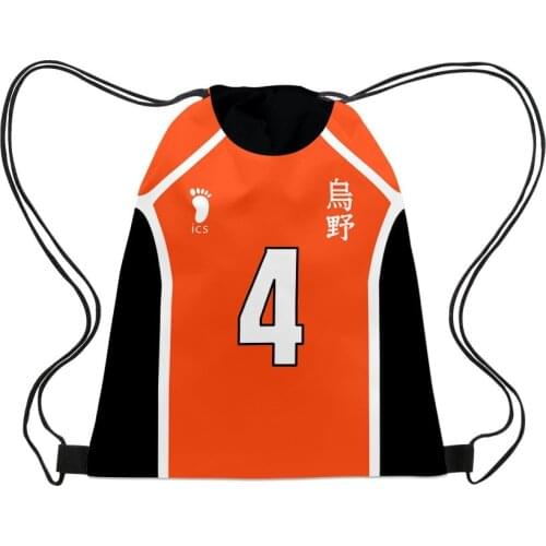 Volleyball Junior Drawstring Bag Travel Waterproof Shoulder Schoolbag Haikyuu!! Manga Collage Single Shoulder Backpack Travel