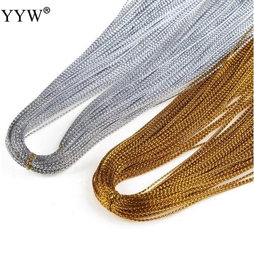 1000m/Lot 0.5mm Gold/Silver Color Nylon Cord Thread For Jewelry Making Acceossories Durable & Hardwearing String Rope Hand Made