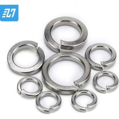 Spring Split Lock Washer Metal Round Elastic Gasket GB93 304/316 stainless steel M1.6-M30