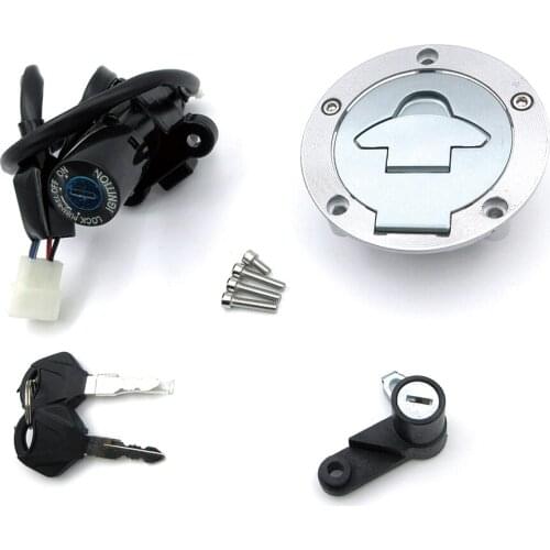 Motorcycle Ignition Key Switch Seat Lock Fuel Tank Gas Cap Cover Set For Yamaha YZF R3 R25 YZFR3 YZF-R3 YZFR25 YZF-R25 2015-2019
