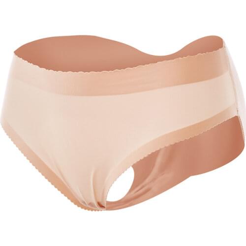 Women Sponge Padded Abundant Buttocks Pants Lady Push Up Middle Waist Padded Panties Briefs Underwear