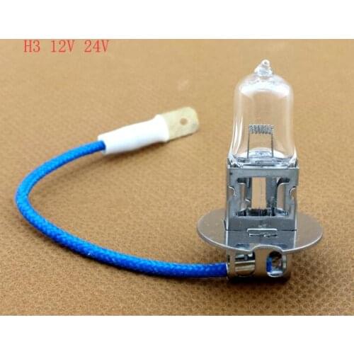 10pcs/lot Headlights H3 12V 24V 35W / 55W / 70W / 100W halogen bulb spotlights machine work lights