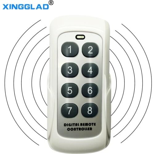 433MHZ RF Switch Module Remote Control Transmitter 8 Buttons Universal Wireless Key Learning Code For Gate Garage Door
