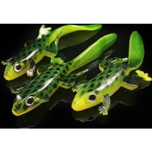 5pcs/lot Silicone soft giant salamander vib lure 7.5cm/3g lure soft bait lizard simulation soft bait