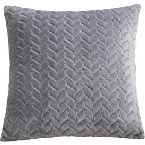 50% Hot Sale Pillowcase Solid Color Skin-friendly Plush Office Throw Pillow Cover for Home