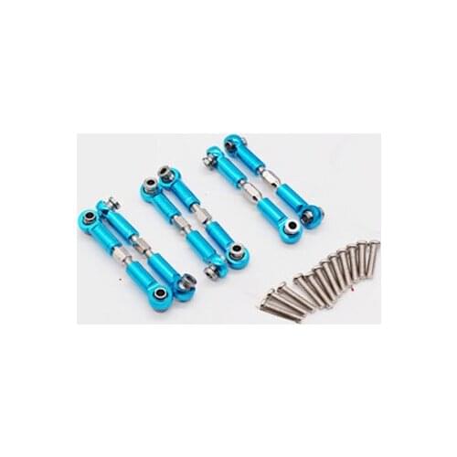 6pcs Adjustable For WLtoys A959 Upgrade Parts Aluminum Linkages Pull Rod Servo Link A959-03 Metal