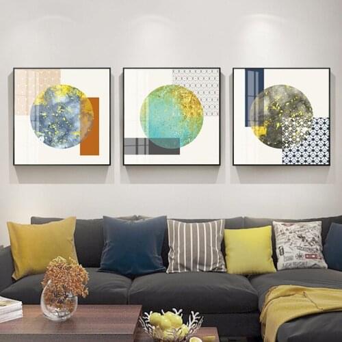 Abstract Geometry circular Wall Art Nordic Posters And Prints Canvas Paintings Modern Pictures For Living Room Minimalist Decor