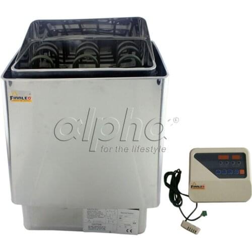 Free shipping 4.5KW220-240V 50HZ Stainless steel sauna heater with switch controller comply with the CE standard