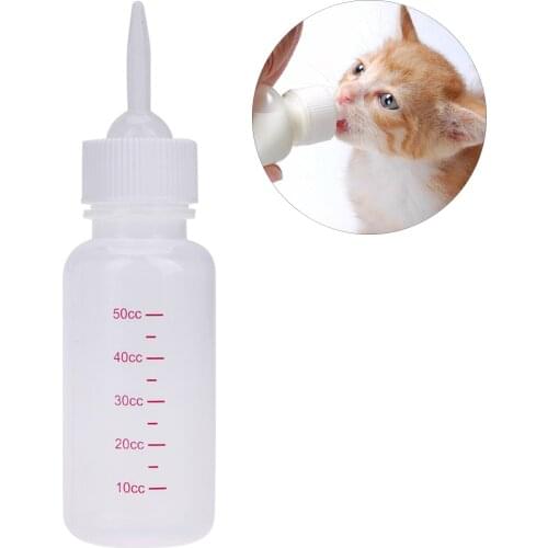 Dog Cat Bottle Pet Feeding Water Tools Set Cleaning Brush 1.7oz Pet Feeding Bottle Milk Nursing Cat Feeding Bottle Pet Supplies