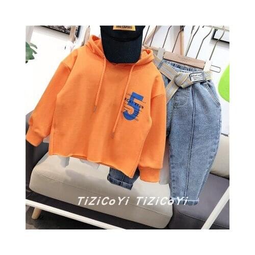 Childrens Clothing Fashion Sweatshirt for Boys 2021 Spring New Korean Style Baby Tops Autumn Baby Boys Girls Hooded T Shirt Tee