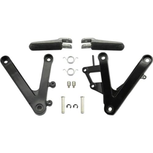 For Honda CBR250 MC22 1990-1997 CBR 250 90-97 91 93 95 Black Motorcycle Front Passenger Foot Pegs Foot rest With Brackets NEW