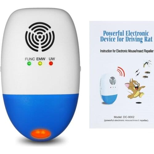 Electromagnetic Ultrasonic Plug-in Mouse Insect Control Repeller Electronic Pest Bug Cockroach Repeller with Night Light