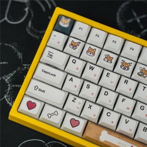 H7JA 116 Keys / Set XDA Profile Key Cap PBT Dye Sublimation Keycap For MX Switch Mechanical Keyboard Shiba Inu Theme Keycaps