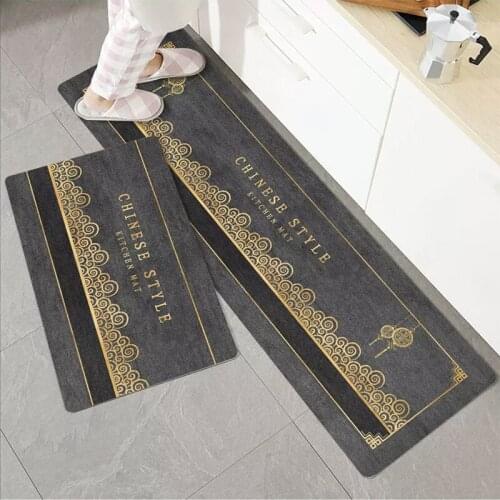Fashionable Simple Nordic StyleWaterproof Kitchen Floor Mat Household Carpet Long Strip Door Mat Modern Home Decor